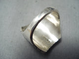 Fabulous Navajo Old Kingman Turquoise Sterling Silver Ring Native American-Nativo Arts