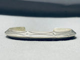 Thicker Vintage Native American Navajo Traingular Cuff Sterling Silver Bracelet-Nativo Arts