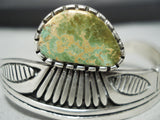 Incredible Signed Vintage Native American Navajo Royston Turquoise Sterling Silver Bracelet-Nativo Arts
