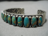 Important Vintage Native American Navajo Kirk Smith Turquoise Sterling Silver Bracelet Old-Nativo Arts