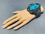 Walter Mitchell Vintage Native American Navajo Turquoise Sterling Silver Bracelet-Nativo Arts