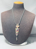 Important Sugulite Turquoise Vintage Native American Navajo Sterling Silver Kachina Necklace-Nativo Arts