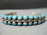 Important Heavy Vintage Native American Navajo Ben Begaye Turquoise Sterling Silver Bracelet-Nativo Arts
