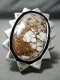Important Vintage Native American Navajo Derrick Gordan Agate Sterling Silver Ring-Nativo Arts