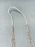 Native American One Single Turquoise Vintage Santo Domingo Heishi Necklace-Nativo Arts