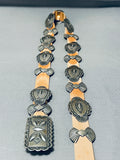 Important Vintage Native American Navajo Mary Cayanito Sterling Silver Concho Belt-Nativo Arts