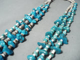 Fascinating Vintage Native American Navajo Kingman Royston Turquoise Shell Jacla Necklace-Nativo Arts