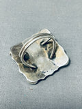 Phenomenal Vintage Native American Navajo 9 Kingman Turquoise Sterling Silver Large Ring-Nativo Arts