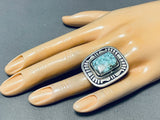 Best Vintage Native American Navajo Leo Nez Turquoise Sterling Silver Ring-Nativo Arts