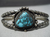 Wonderful Vintage Native American Navajo Spiderweb Turquoise Sterling Silver Bracelet Old-Nativo Arts