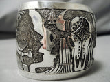 Quality Vintage Native American Navajo Betty Becenti Kokopelli Sterling Silver Bracelet-Nativo Arts