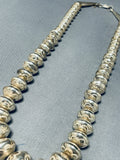 Rare Signed Vintage Native American Navajo Hand Hammered Sterling Silver Necklace-Nativo Arts