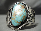 One Of The Best Vintage Native American Navajo Royston Turquoise Sterling Silver Bracelet Old-Nativo Arts