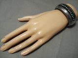 Museum Vintage Native American Navajo Bisbee Snake Eyes Turquoise Sterling Silver Bracelet-Nativo Arts