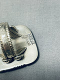 Important Vintage Native American Navajo Ben Begaye (d) Shell Sterling Silver Ring-Nativo Arts