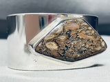 One of the Best Dinosaur Fossil Very Rare Vintage Sterling Silver Bracelet Cuff-Nativo Arts