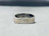 Noteworthy Vintage Native American Navajo Green Turquoise Sterling Silver Ring-Nativo Arts