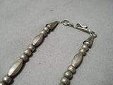 Stunning Vintage Native American Navajo Carico Lake Turquoise Sterling Silver Necklace Old-Nativo Arts