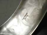 Important Vintage Native American Navajo Thomas Singer Wife Sterling Silver Bracelet-Nativo Arts