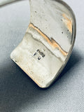 Freddy Douglas Vintage Native American Navajo Hand Tooled Sterling Silver Bracelet-Nativo Arts