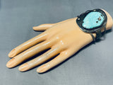 Important Vintage Native American Navajo Easter Blue Turquoise Sterling Silver Bracelet-Nativo Arts