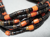 Breathtaking Santo Domingo Native American Corals Heishi Necklace-Nativo Arts