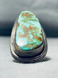 Huge Vintage Native American Navajo Royston Turquoise Sterling Silver Ring Old-Nativo Arts