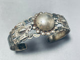 Early 1900's Vintage Native American Navajo Coin Silver Ball Bracelet Old-Nativo Arts