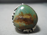 Incredible Vintage Native American Navajo Royston Turquoise Sterling Silver Ring-Nativo Arts