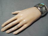 Exceptional Vintage Native American Navajo Huge Royston Turquoise Sterling Silver Bracelet-Nativo Arts