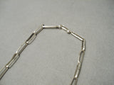 So Detailed Intrciate Native American Navajo Hand Carved Sterling Silver Necklace-Nativo Arts