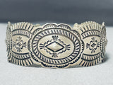 Outstanding Vintage Native American Navajo Sterling Silver Large Bracelet-Nativo Arts