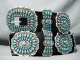 Victor Moses Begay Vintage Native American Navajo Turquoise Sterling Silver Concho Belt-Nativo Arts