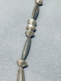 Older Hand Forged Sterling Silver Vintage Native American Navajo Torpedo Necklace Old-Nativo Arts