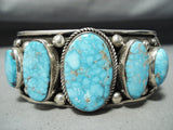 One Of The Best Ever Native American Navajo Albert Jake Turquoise Sterling Silver Bracelet-Nativo Arts