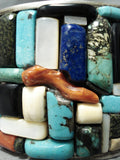 One Of The Best Ever Vintage Native American Navajo Turquoise Inlay Sterling Silver Bracelet-Nativo Arts