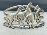 Very Unique Vintage Southwestern Sterling Silver Horse Bracelet-Nativo Arts