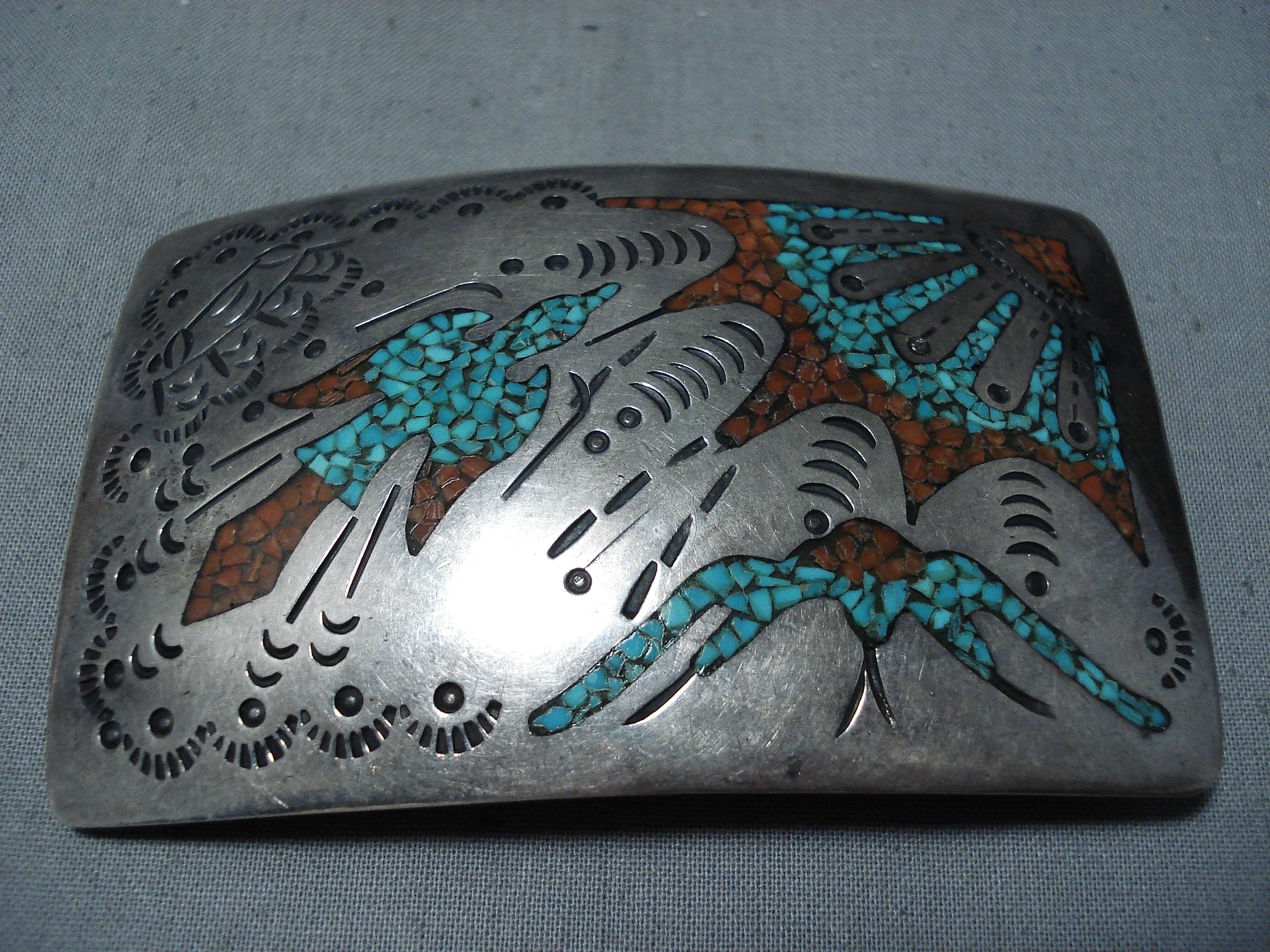 Impressive Native American Navajo Sterling Silver Buckle Signed Emerso –  Nativo Arts