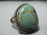 Exquisite Vintage Native American Navajo Royston Turquoise Sterling Silver Ring-Nativo Arts
