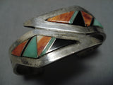 Raymond Delgarito Vintage Native American Navajo Royston Turquoise Sterling Silver Bracelet-Nativo Arts