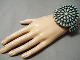 One Of Best Vintage Native American Navajo Teardrop Royston Turquoise Sterling Silver Bracelet-Nativo Arts