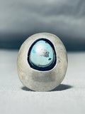 Shadowbox Vintage Native American Navajo Turquoise Sterling Silver Ring Old-Nativo Arts