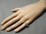 Fantastic Vintage Navajo Sterling Silver & 14k Gold Ring Old Native American-Nativo Arts