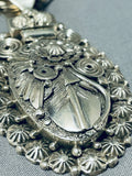 Important Ben Begaye (d) Vintage Native American Navajo Sterling Silver Leaf Necklace-Nativo Arts