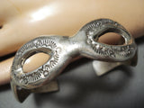 Superb Vintage Navajo Sterling Silver Bracelet Native American Old-Nativo Arts
