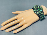 The Best Vintage Native American Navajo Damale Turquoise Sterling Silver Cluster Bracelet-Nativo Arts