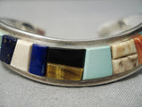 Native American Important Tommy Jackson Turquoise Vintage Sterling Silver Wave Bracelet-Nativo Arts