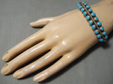 Very Rare Two Sided Turquoise Vintage Native American Navajo Ben Begaye Sterling Silver Bracelet-Nativo Arts