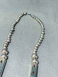 The Best Vintage Native American Navajo Square Bead Sterling Silver Long Necklace-Nativo Arts