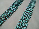 One Of The Finest Native American Navajo Turquoise Heishi Necklace Old-Nativo Arts